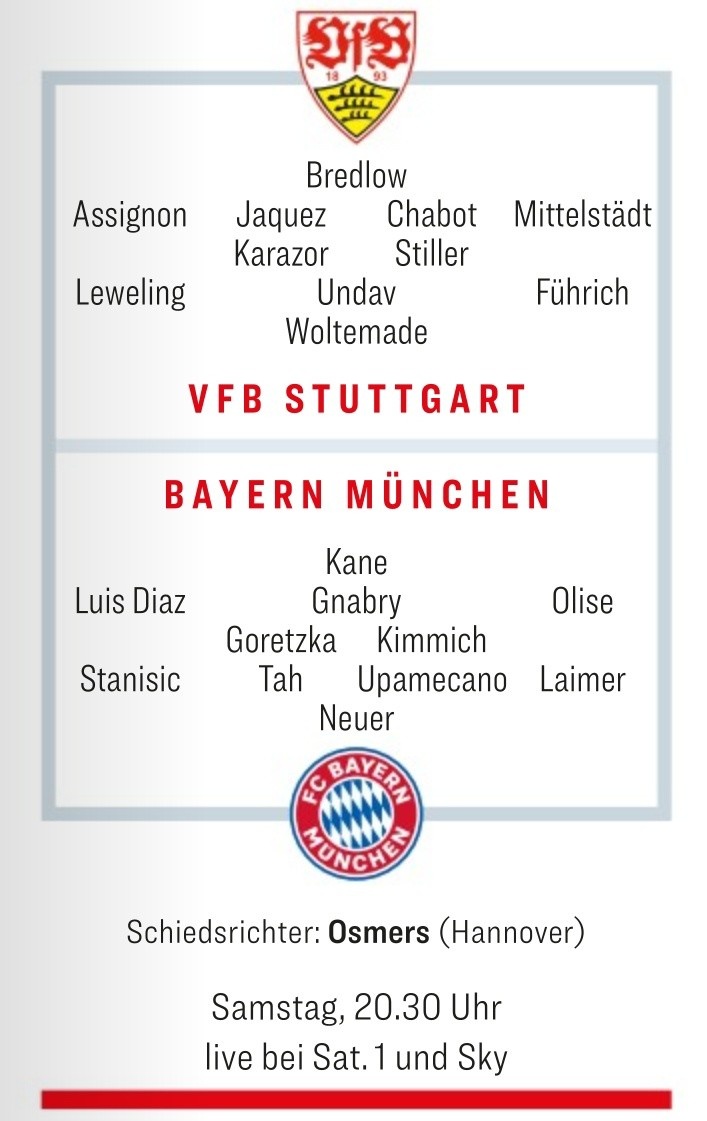 踢球者预测德超杯首发:塔、路易斯-迪亚斯先发,沃尔特马德出战