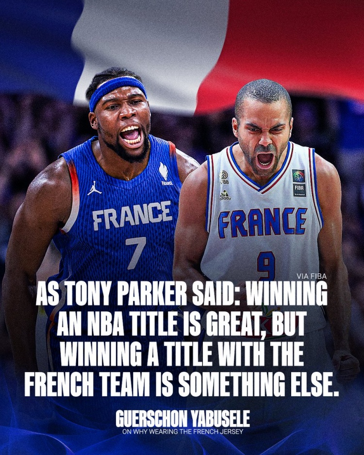 全球总决赛直播-亚布塞莱坦言:NBA冠军固然美妙 法国折桂却别具深意